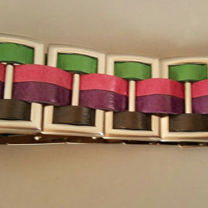 W by Worth New York Leather Metal Belt Trendy M